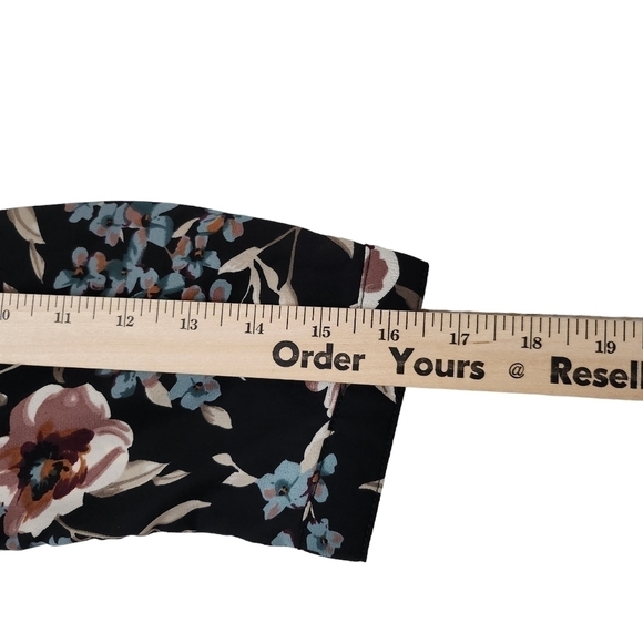 Lulus Such a Beauty Dress Medium Black Floral Button-Up Collar‎ Button Front - Picture 12 of 12